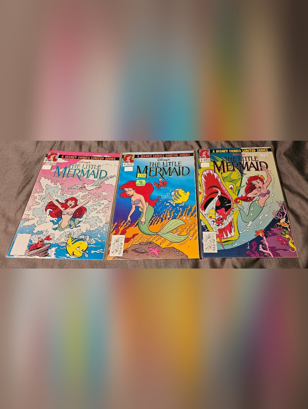 Set Of 3 Disney The Little Mermaid Comic